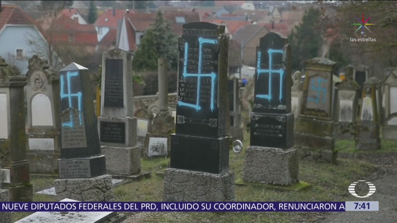 Profanan tumbas judías en Francia con esvástica nazi