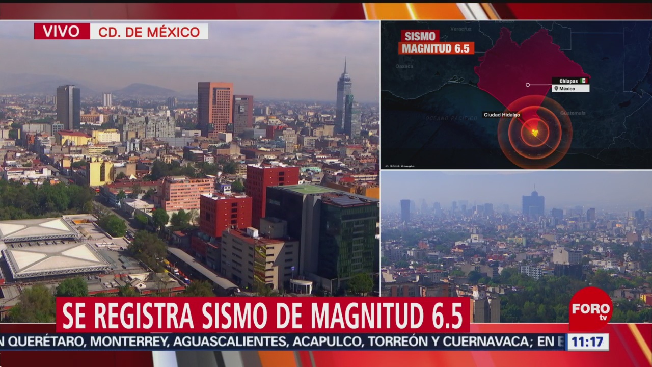 Puebla reporta saldo blanco tras sismo de magnitud 6.5