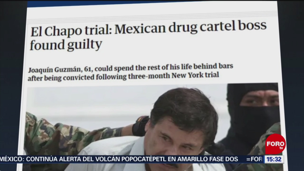 Foto: Reaccionan medios internacionales por veredicto de ‘El Chapo’