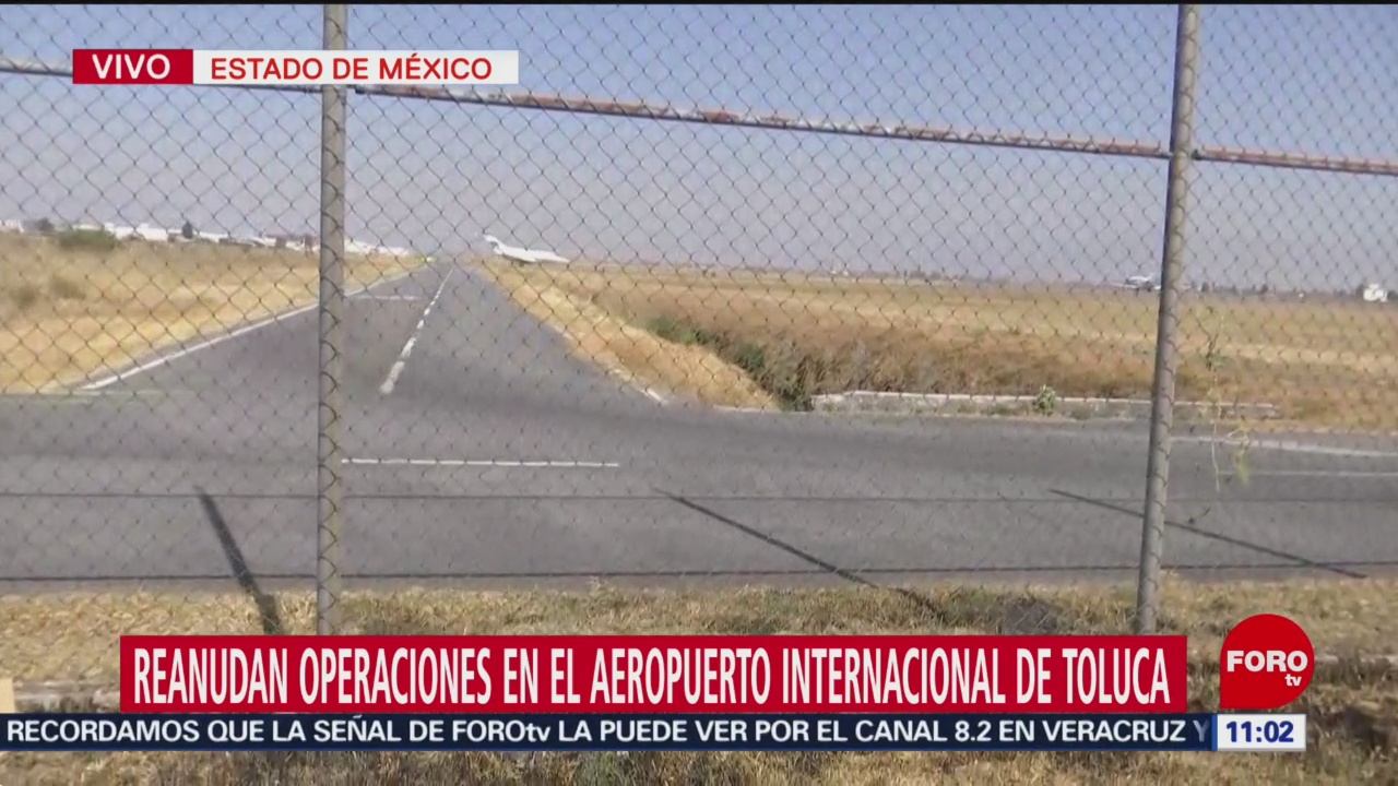Reanudan operaciones en el aeropuerto de Toluca tras despiste de aeronave