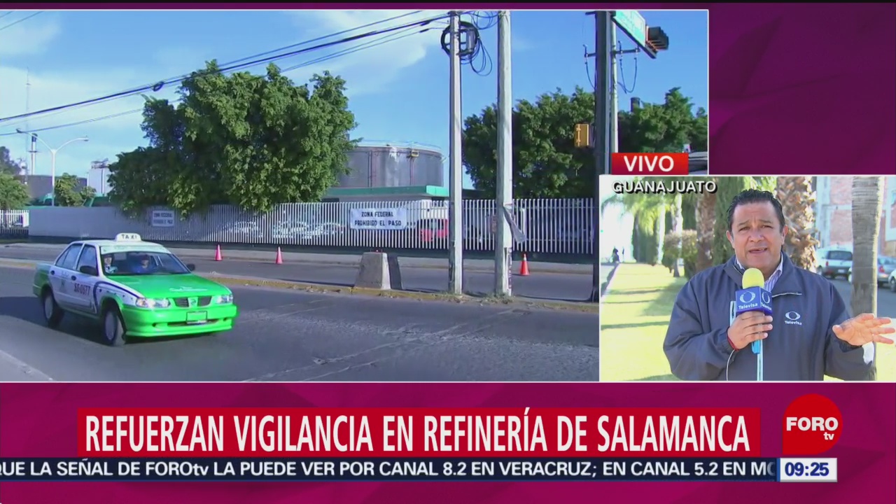 FOTO: Refuerzan vigilancia en refinería de Salamanca, Guanajuato, 2 febrero 2019