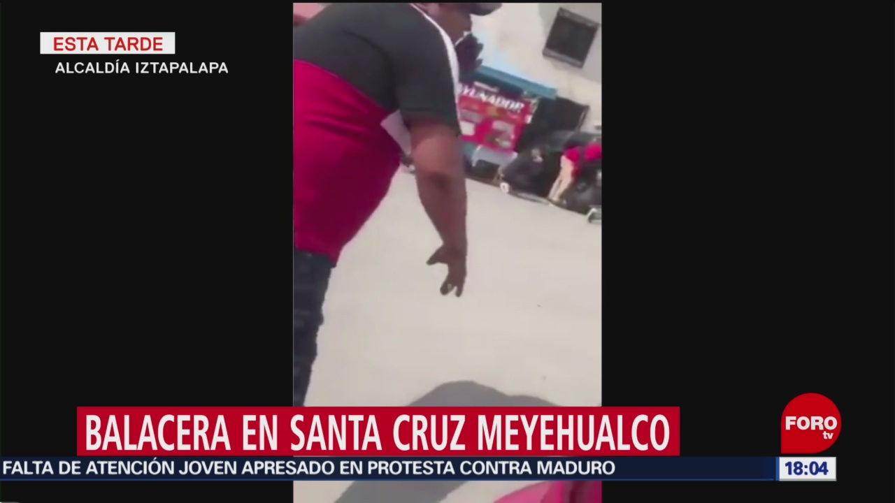 Reportan balacera en Santa Cruz Meyehualco