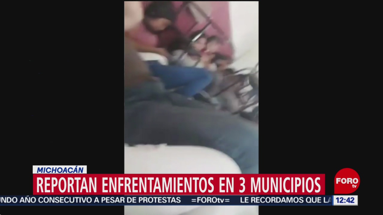 Reportan enfrentamientos en 3 municipios de Michoacán