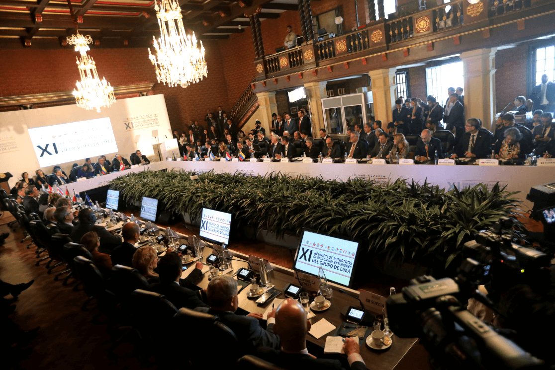Foto: Reunión del Grupo de Lima para analizar la crisis en Venezuela, 25 de febrero de 2019, Bogotá, Colombia