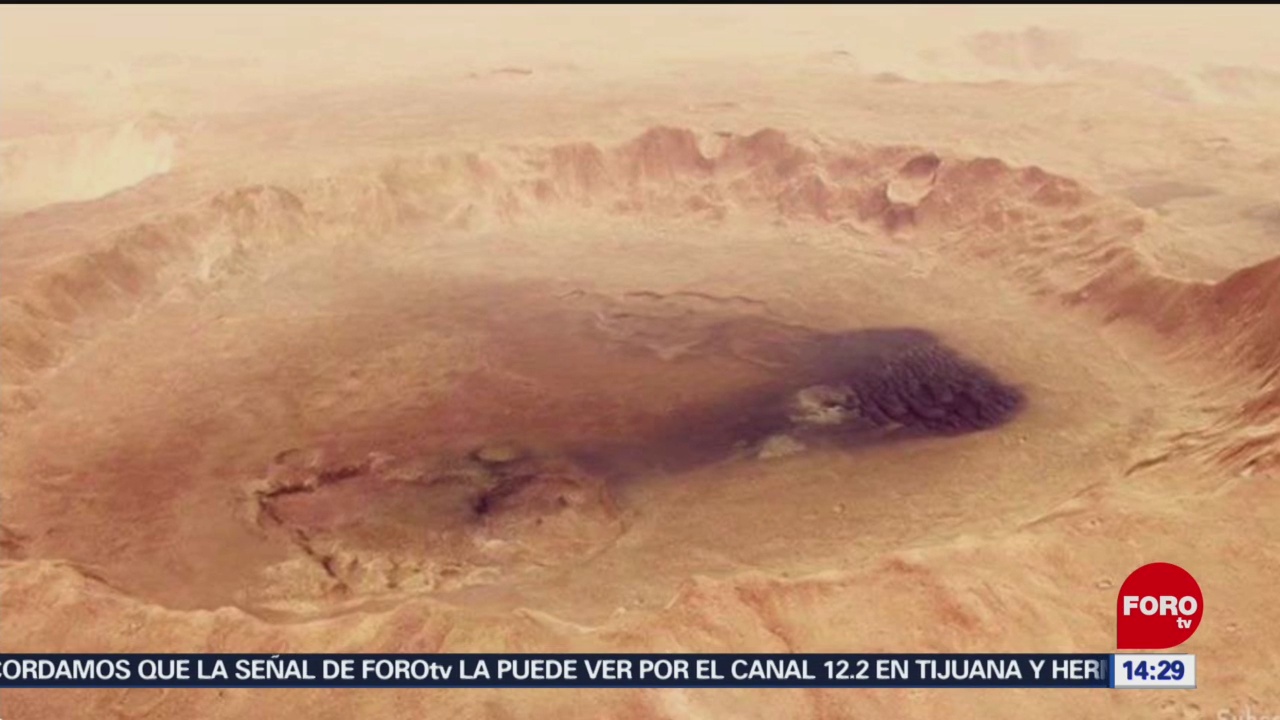 Revelan nueva fotografía de un cráter en Marte