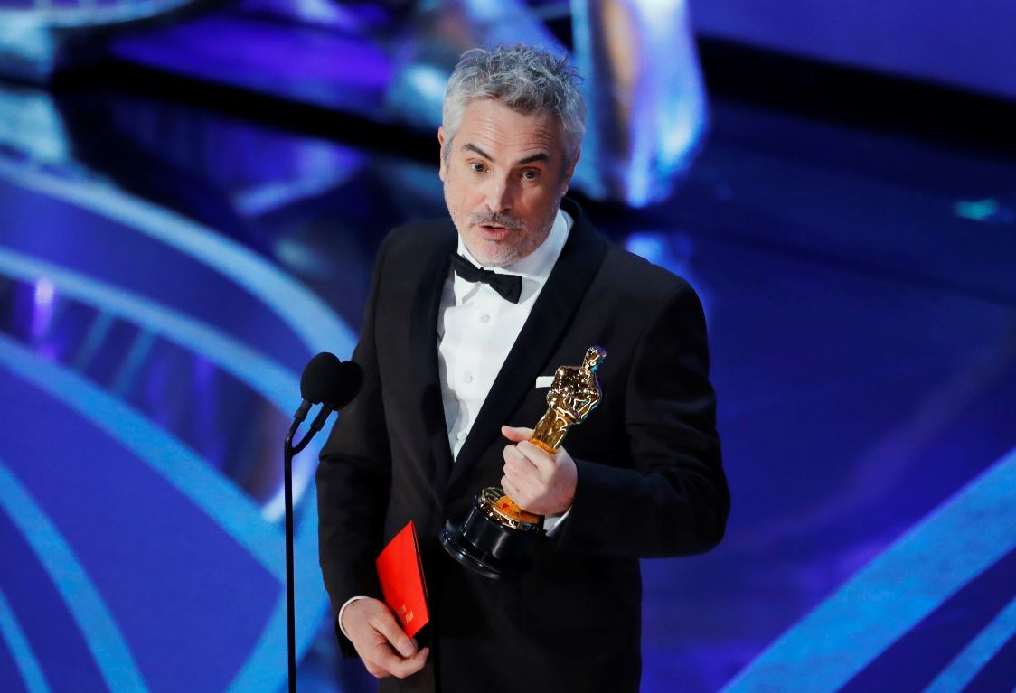 Foto: Alfonso Caurón al recoger el Oscar por mejor película extranjera por ‘Roma’, el 24 de febrero de 2019 (Reuters)