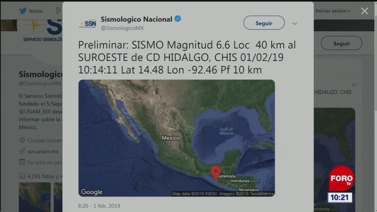Se percibe sismo ligero en CDMX