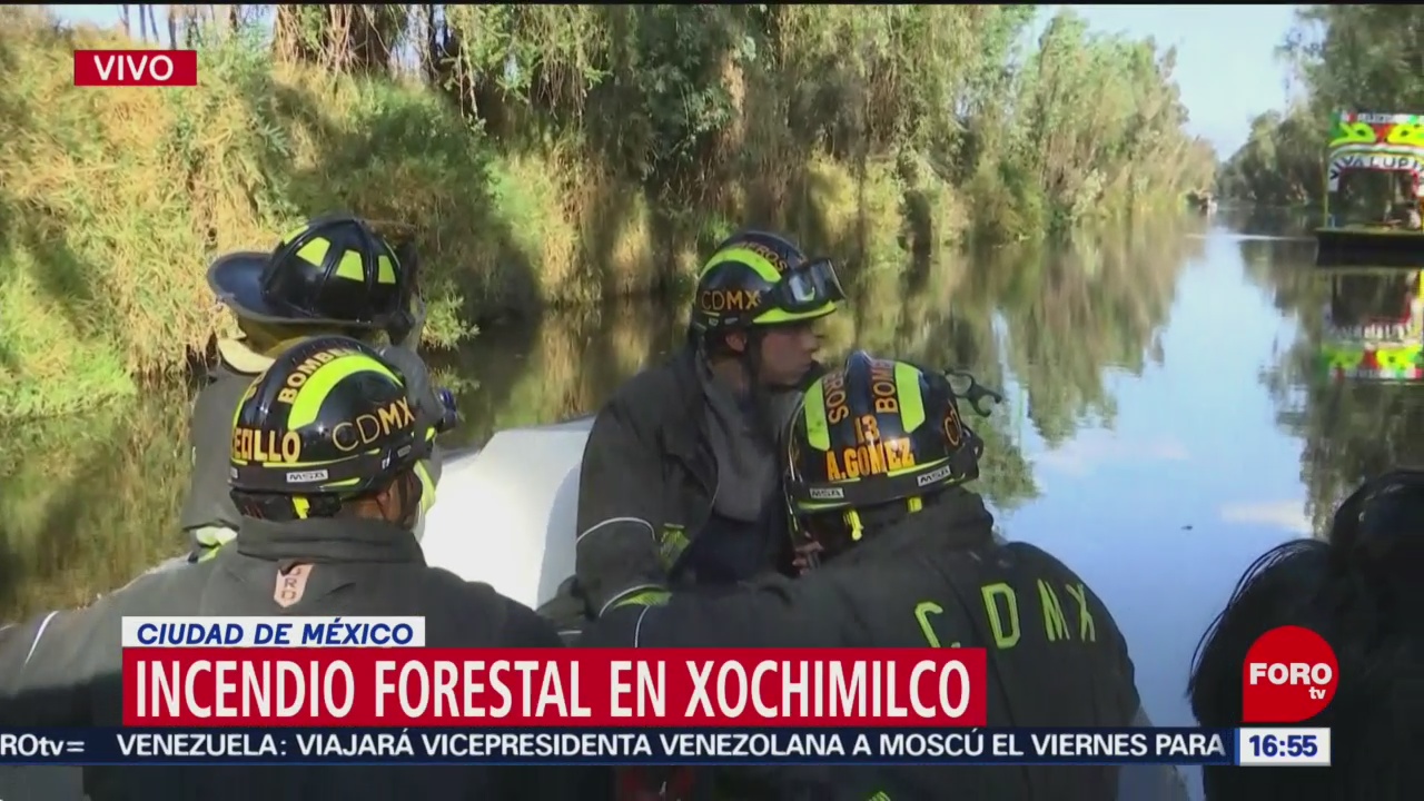 Foto: Se registra incendio forestal en zona chinampera de Xochimilco