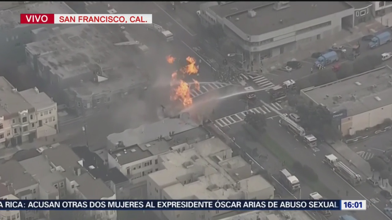 Foto: Se registra incendio tras explosión por fuga de gas en San Francisco