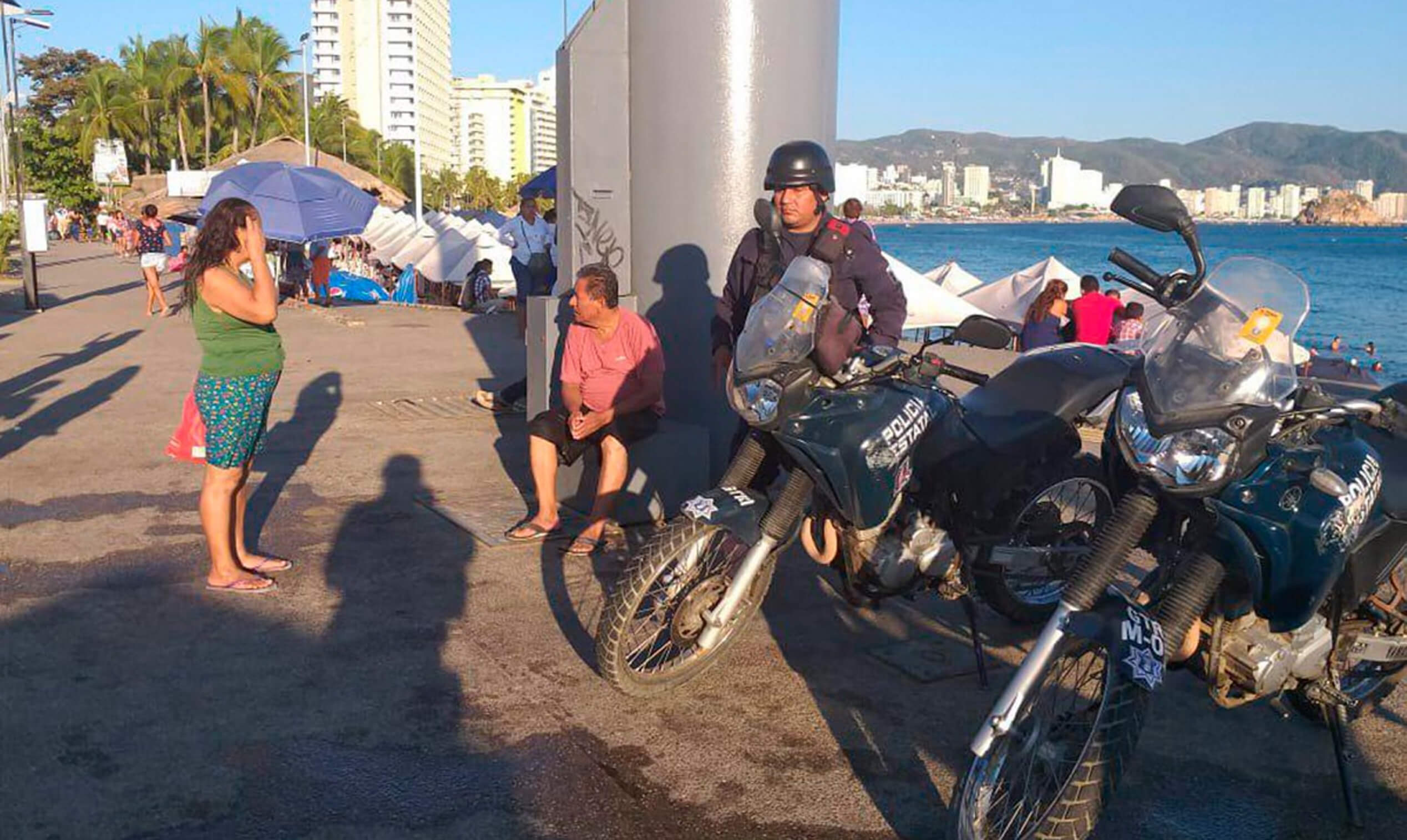 Mantienen operativo de seguridad en Acapulco durante último día de puente vacacional