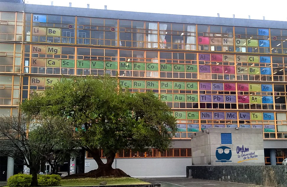 foto tabla periódica gigante en la UNAM 25 febrero 2019