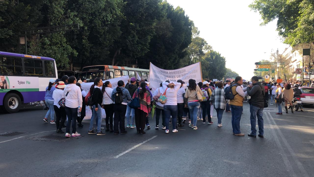 Foto: Trabajadores de estancias infantiles marchan en CDMX 5 febrero 2019