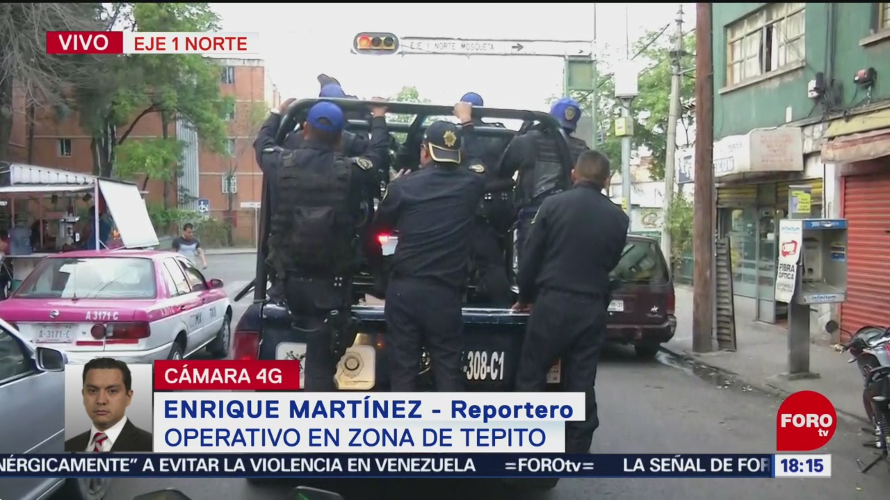 Foto: Tras reporte de balazos, realizan operativo en Tepito