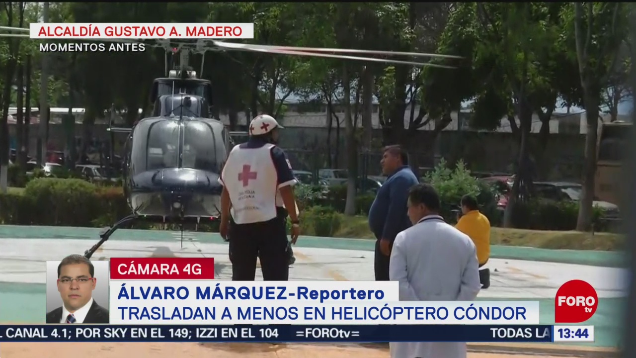 Foto: Trasladan en helicóptero a menor con traumatismo craneoencefálico