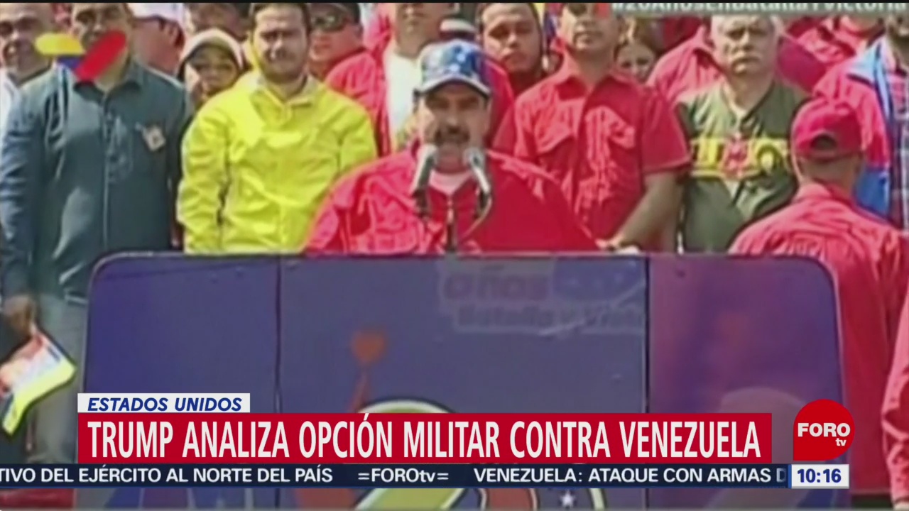 FOTO: Trump analiza opción militar contra Venezuela, 3 febrero 2019