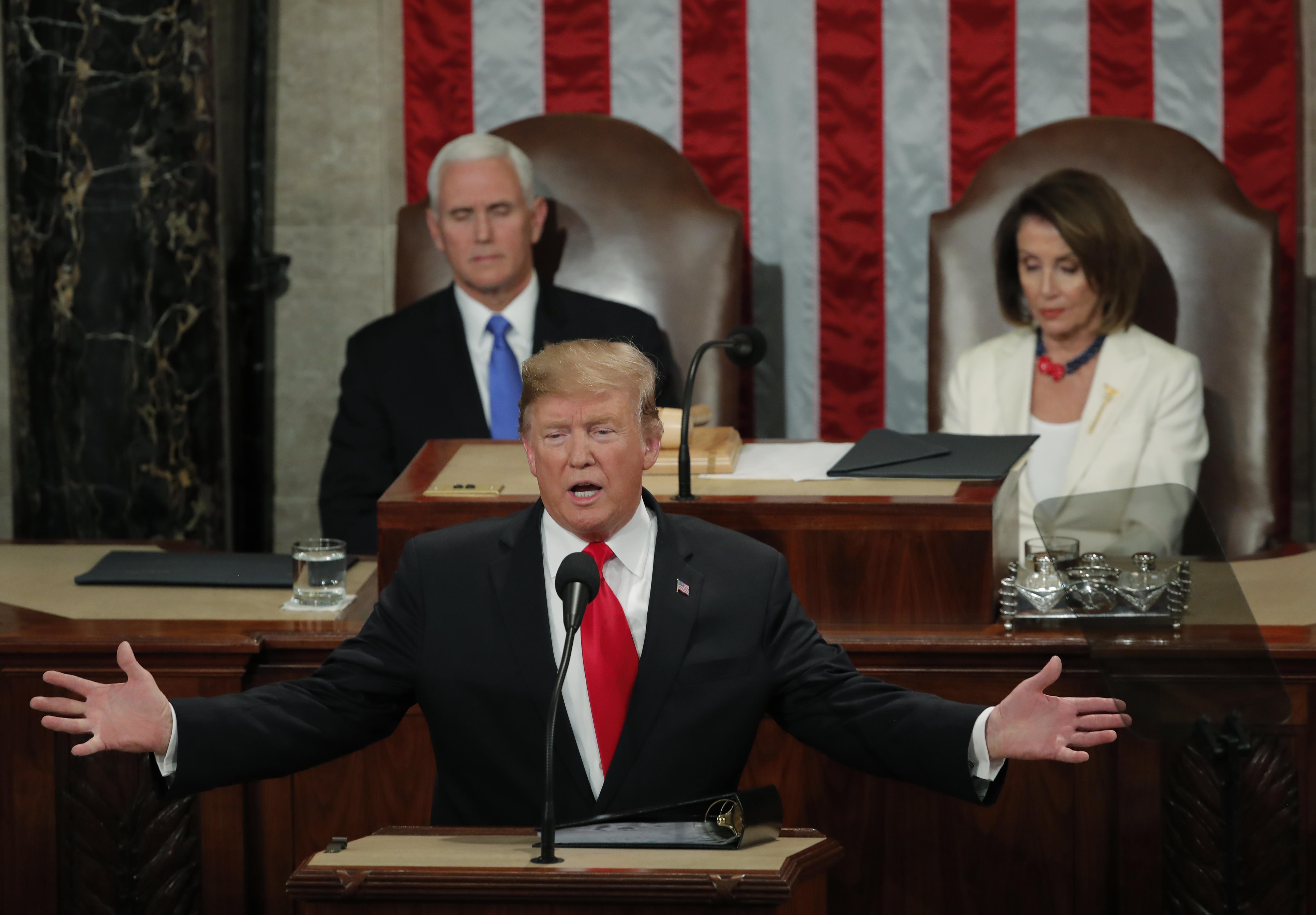 Foto: Donald Trump, presidente de Estados Unidos, durante su discurso sobre el Estado de la Unión, del 5 de febrero del 2019