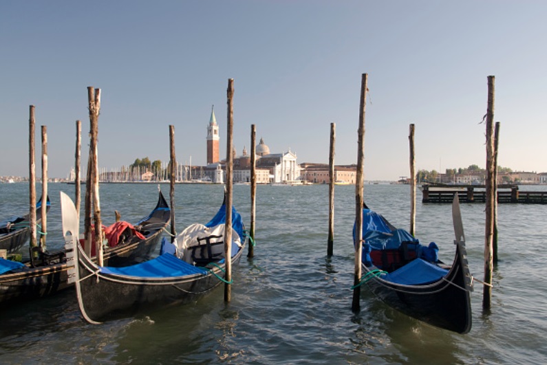 Foto: Vista del Campanile y de los canales de Venecia, Venecia, Italia, 26 de febrero de 2019 (Getty Images)
