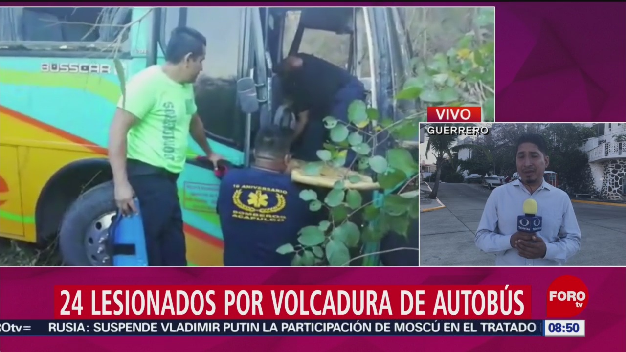 FOTO: Volcadura de autobús con futbolistas deja 24 heridos en Guerrero, 2 febrero 2019