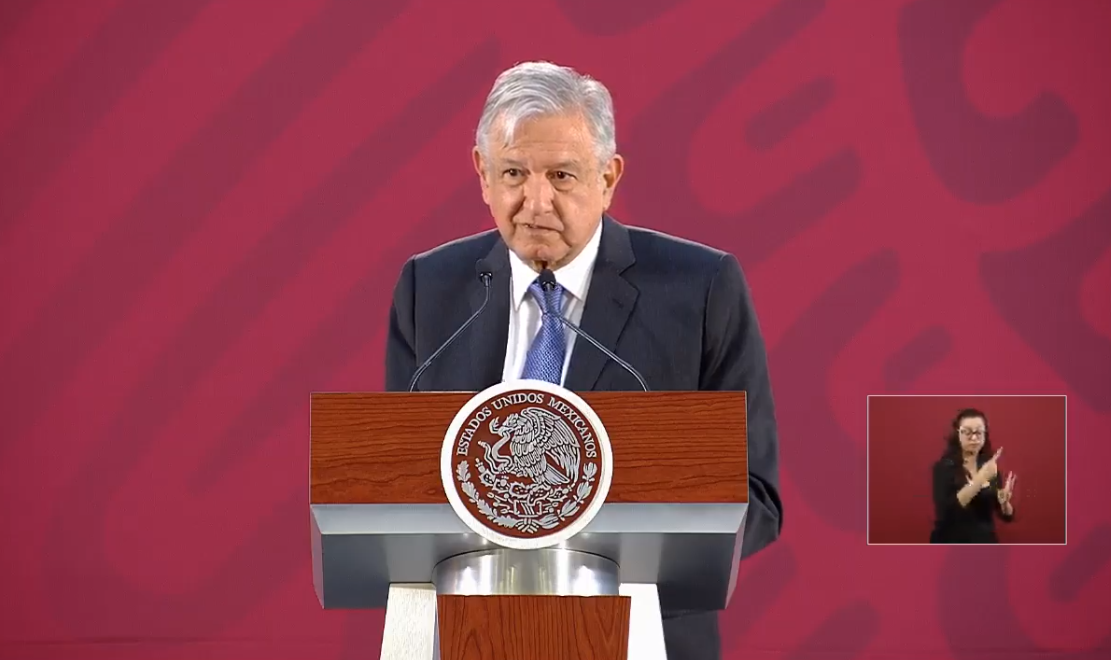 Foto: El presidente López Obrador en conferencia matutina desde Palacio Nacional, 21 de marzo de 2019, Ciudad de México