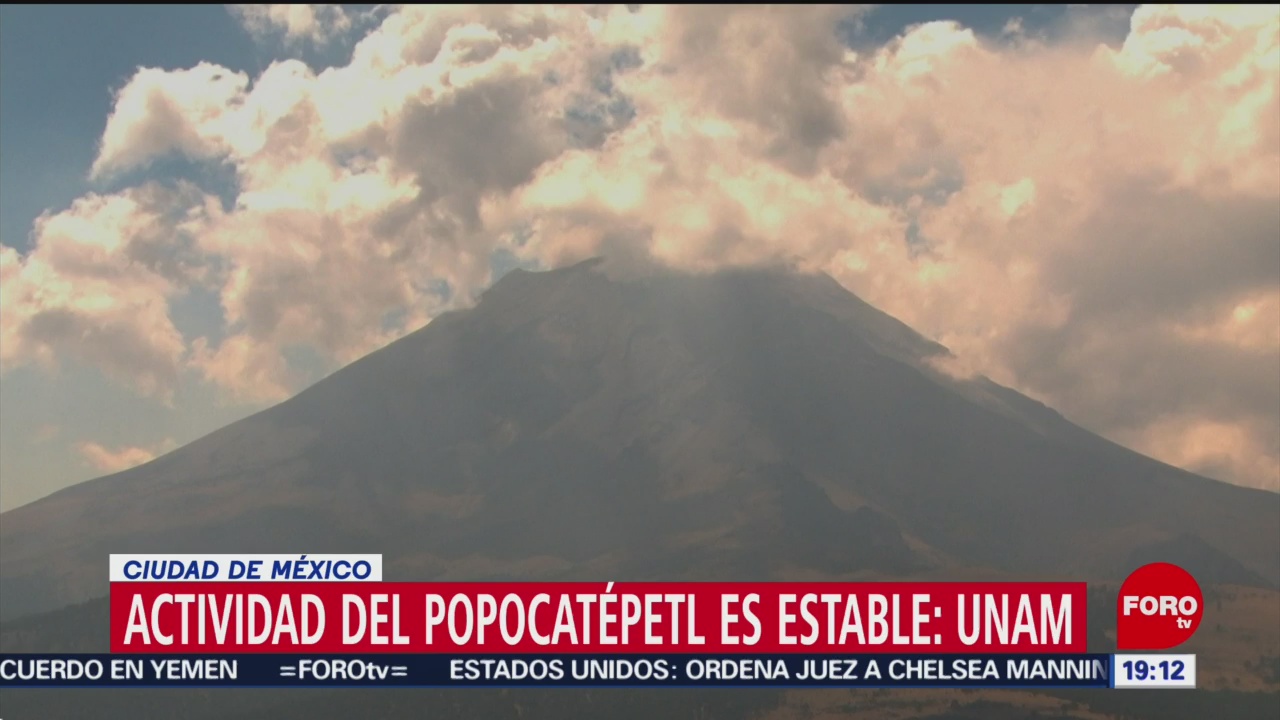 Foto: Actividad Volcán Popocatépetl Hoy Unam 5 de Marzo 2019
