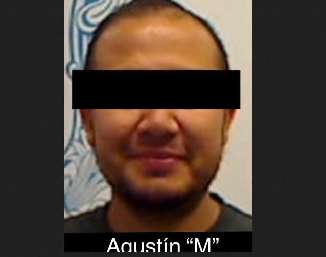 Foto: Agustín M, alias ‘El Agus’, presunto lugarteniente del Cárte Santa Rosa de Lima, 24 de marzo 2019. (Twitter @FGRMexico)