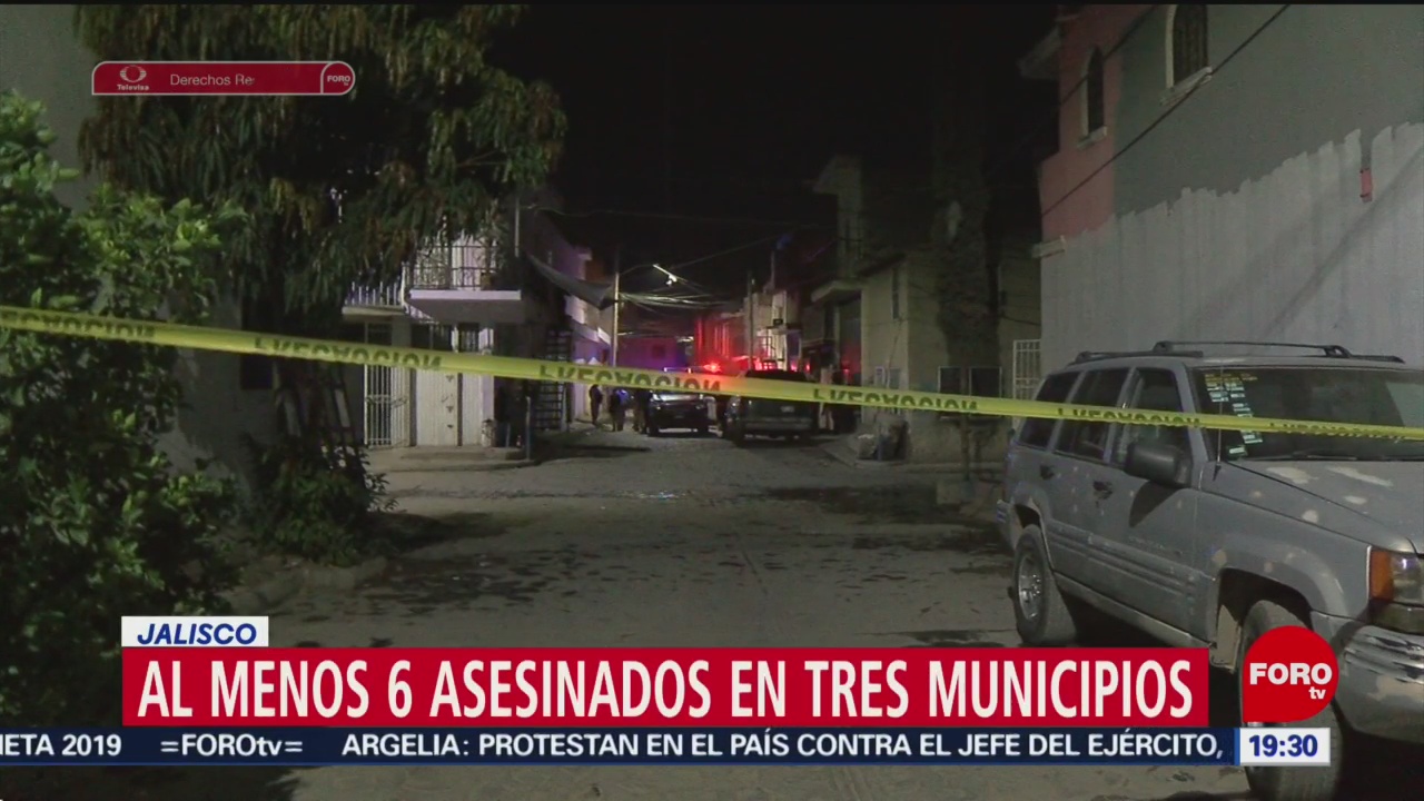 Al menos 6 asesinados en tres municipios en Jalisco