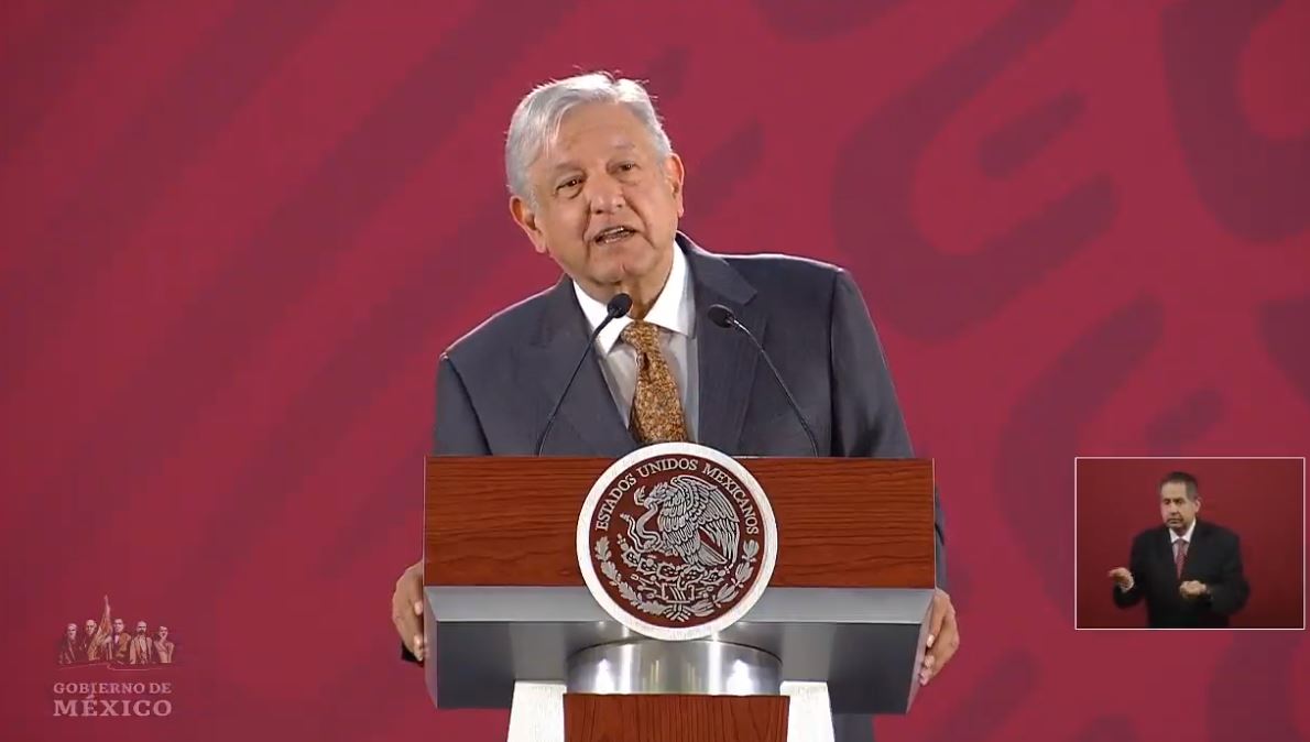 Foto: El presidente de México, Andrés Manuel López Obrador, ofrece su conferencia de prensa matutina en Palacio Nacional, 28 marzo 2019