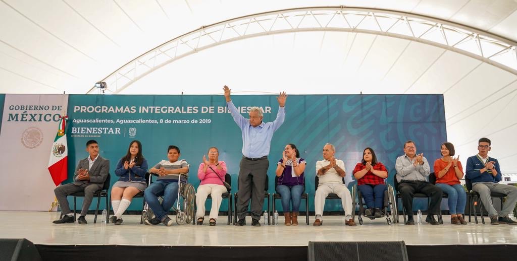méxico es mi único partido, dice López Obrador en Aguascalientes, Twitter, @Mary_Luisa_AG, 8 de marzo de 2019