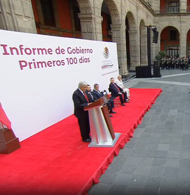 Foto: AMLO rinde informe cien días de gobierno, 11 de marzo de 2019, Ciudad de México, México 