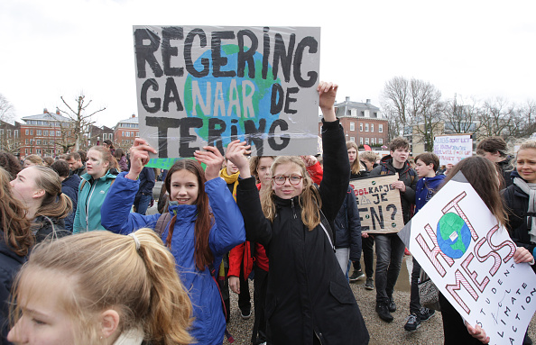 Foto:Miles de estudiantes se manifestaron en Ámsterdam para exigir una mejor política contra el cambio climático, 14 marzo 2019