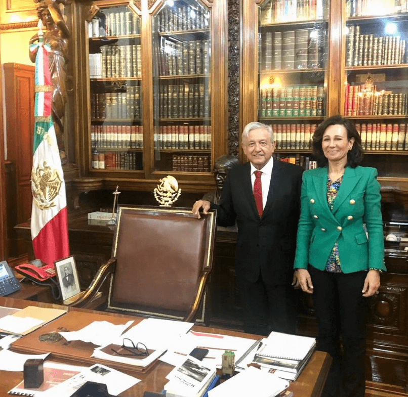 Foto: Ana Botín se reunió con el presidente López Obrador, 12 de marzo de 2019, Ciudad de México