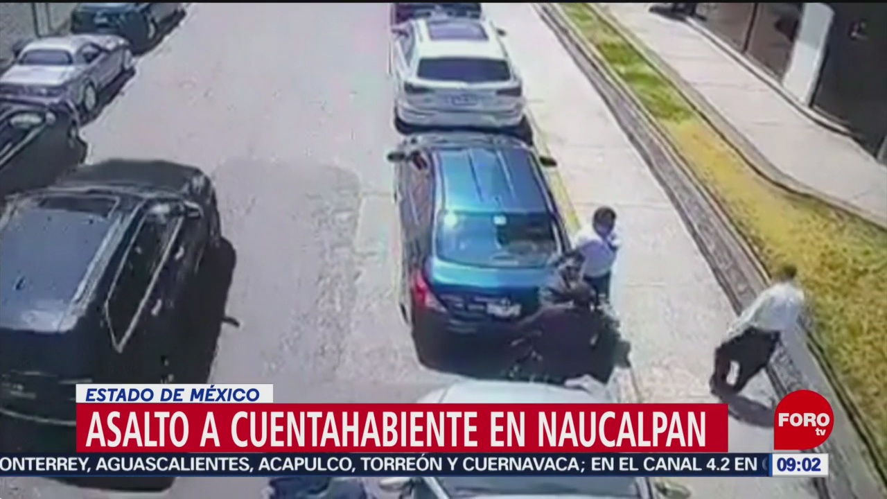 FOTO: Asalto a cuentahabiente en Naucalpan, Estado de México, 16 marzo 2019