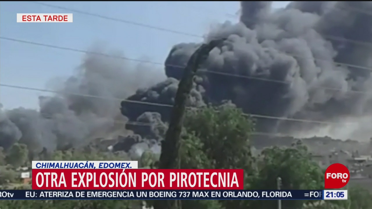 Foto:Nueva Explosión Pirotecnia Edomex cHIMALHUACAN 26 de Marzo 2019