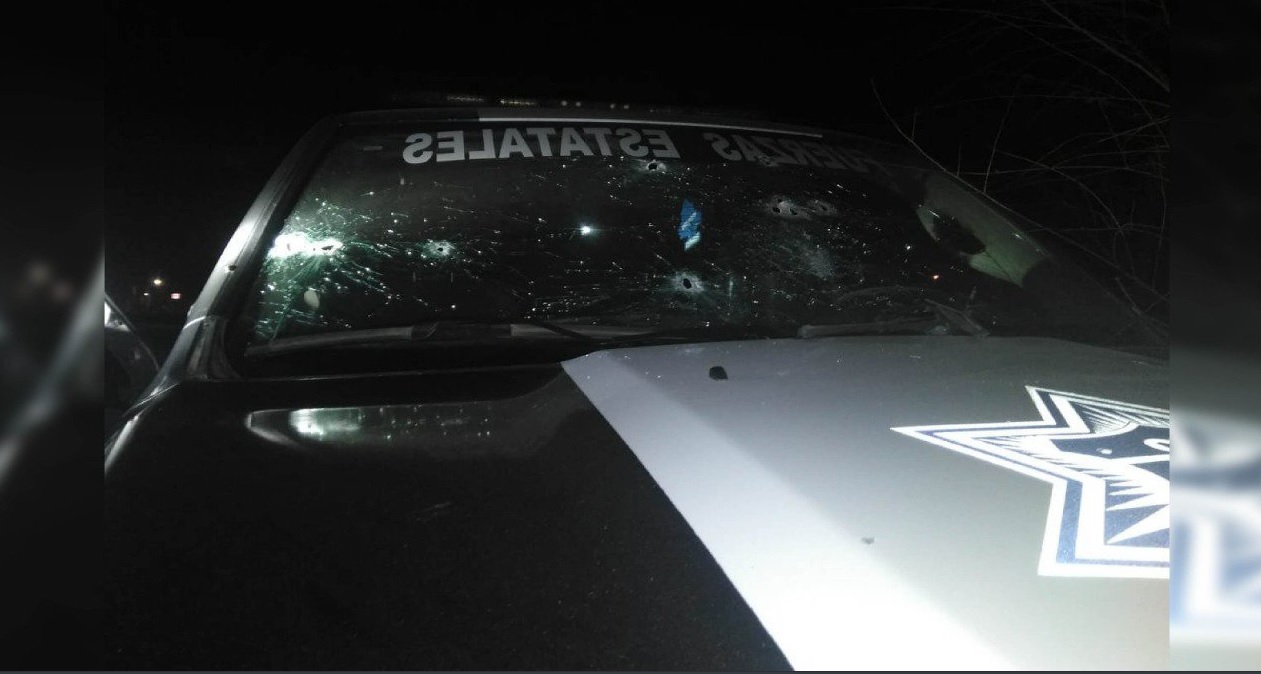 Foto: Atacan a policías de Chihuahua, diciembre de 2019. Twitter @ComSocChih