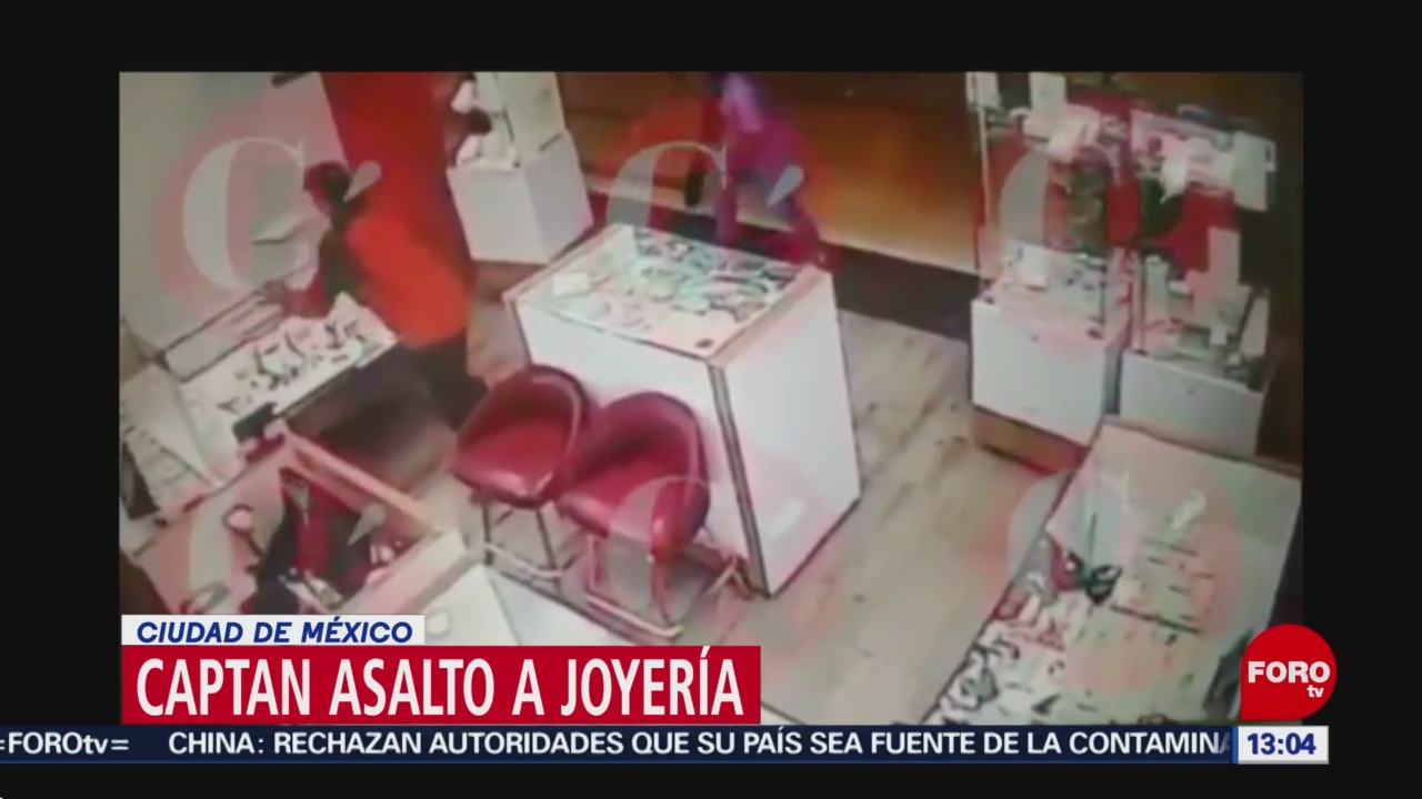 Foto: Captan asalto a joyería en la Ciudad de México
