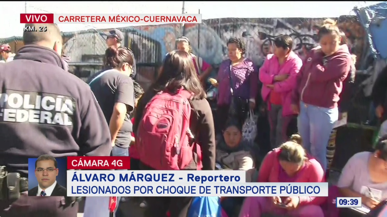 Catorce lesionados por choque en la México-Cuernavaca