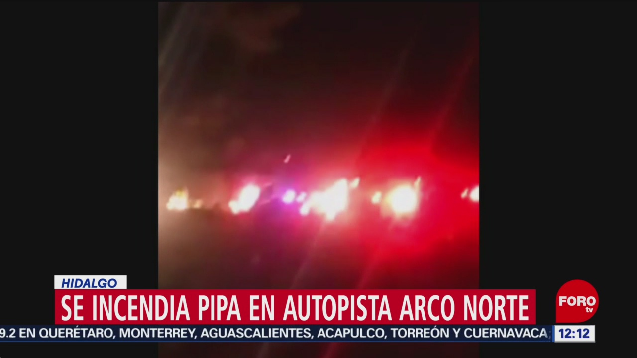 Choca pipa con diesel y se incendia en Arco Norte