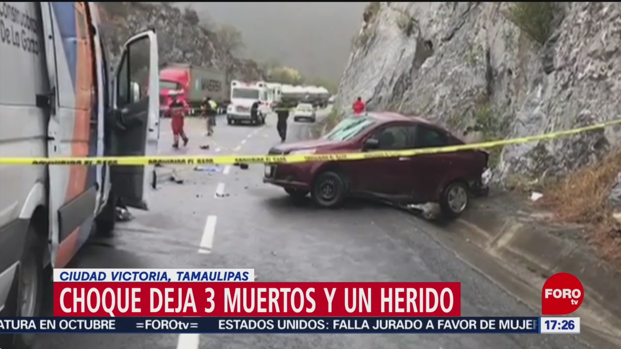 Foto: Choque deja 3 muertos y un herido en Ciudad Victoria, Tamaulipas