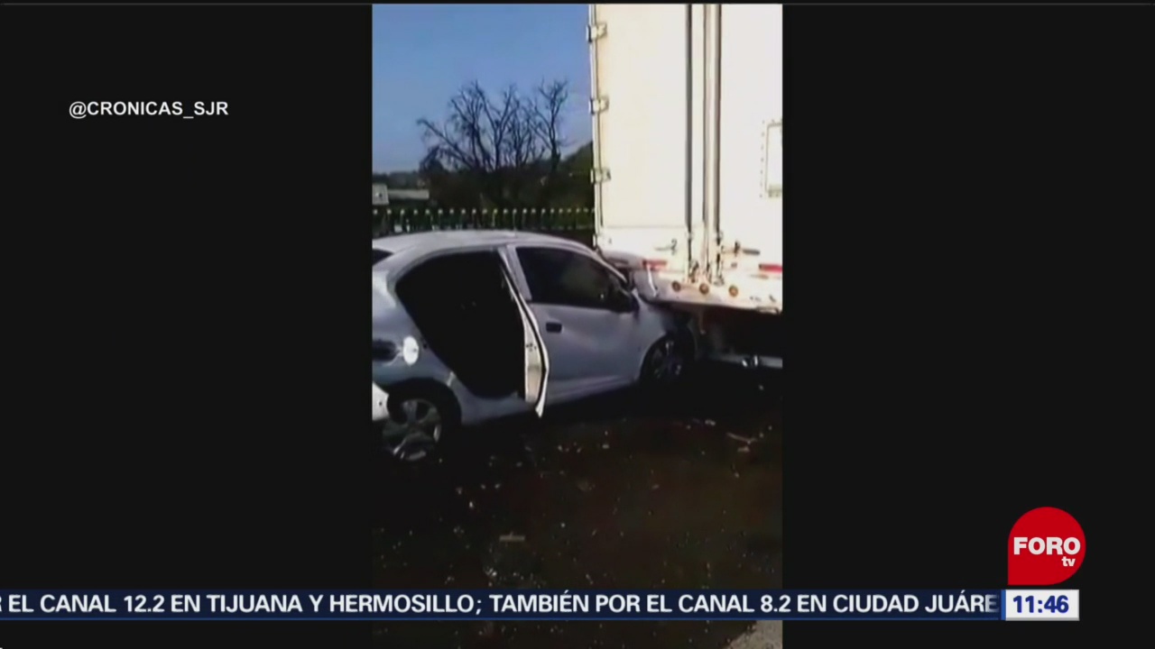 Choque múltiple en la autopista México-Querétaro