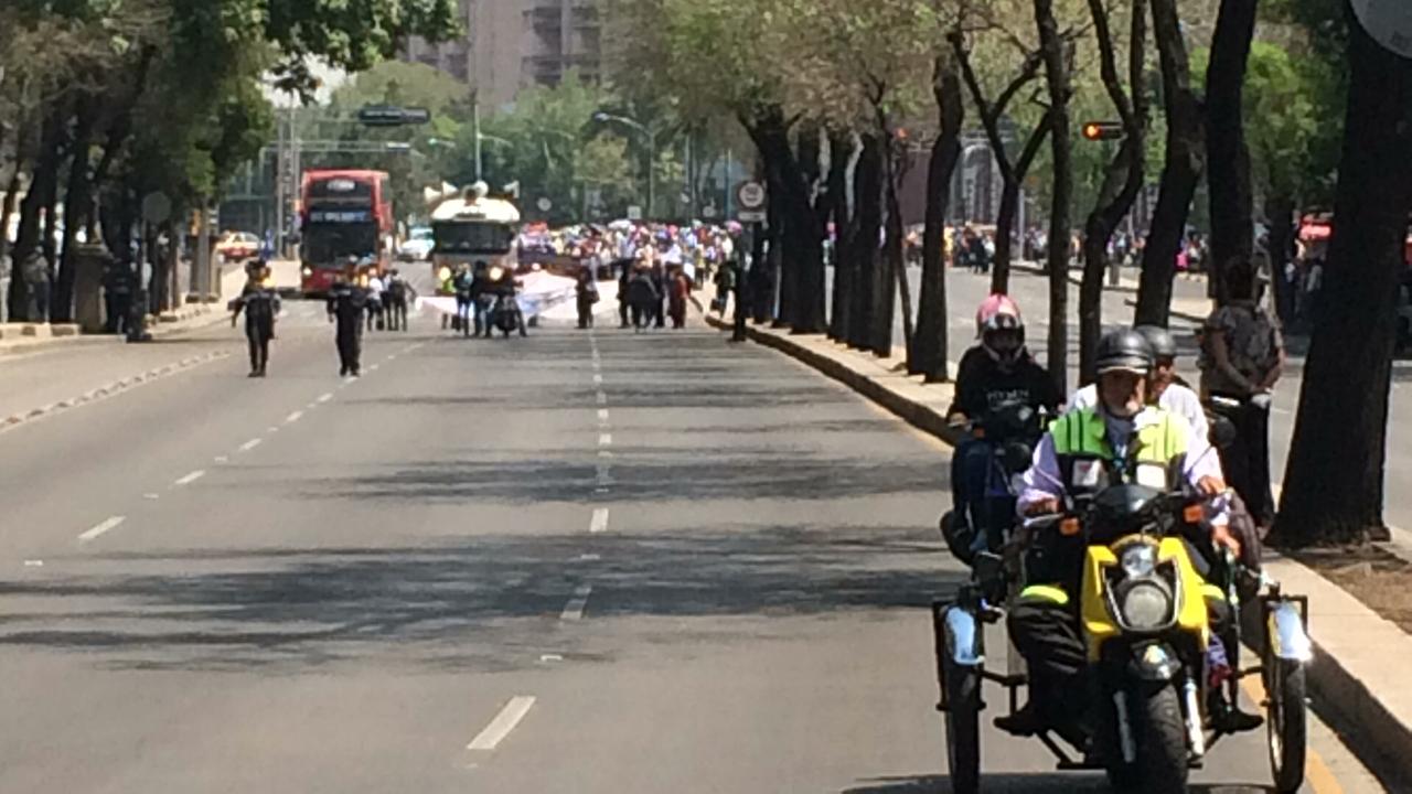 FOTO CNTE marcha al Senado; cierran Reforma, centro de CDMX 7 marzo 2019 noticieros televisa