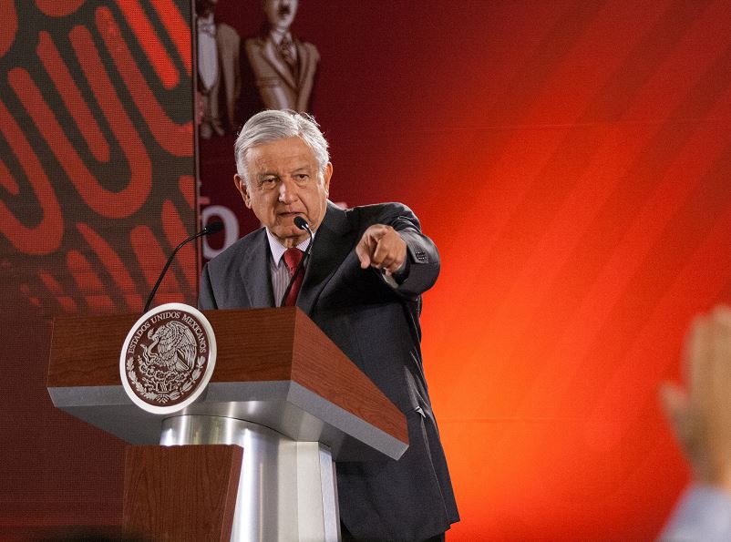 foto: El presidente de México, Andrés Manuel López Obrador, ofrece su conferencia de prensas matutina, 7 marzo 2019