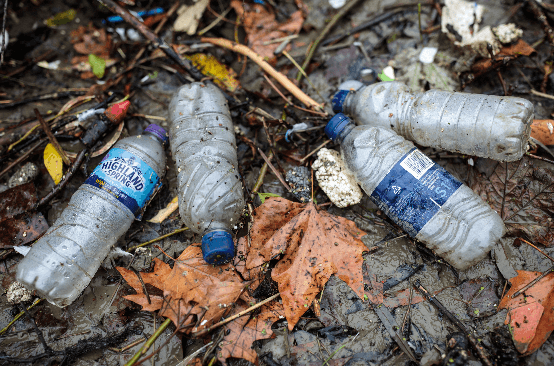 Foto: Contaminación con botellas de plástico, 26 de octubre de 2018, Londres 