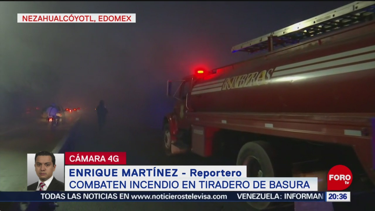 Foto: Controlan Incendio Tiradero Basura Edomex Neza 25 Marzo 2019