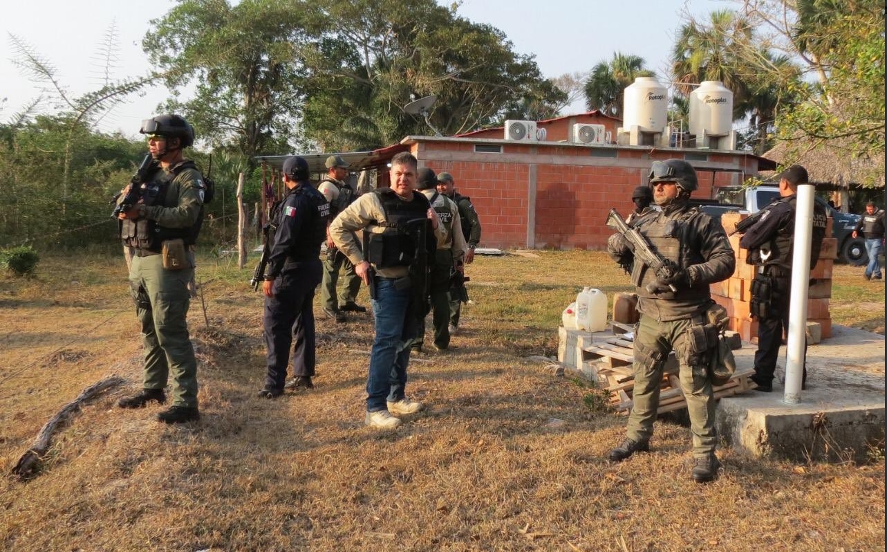 Foto: aseguran campamento del CJNG en Veracruz, 13 de marzo 2019. Twitter @SP_Veracruz