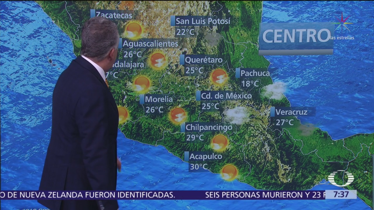 Despierta con Tiempo: Probabilidad de lluvia en el centro del país