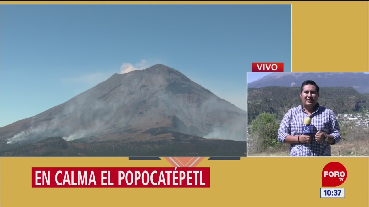 En calma el Popocatépetl tras actividad
