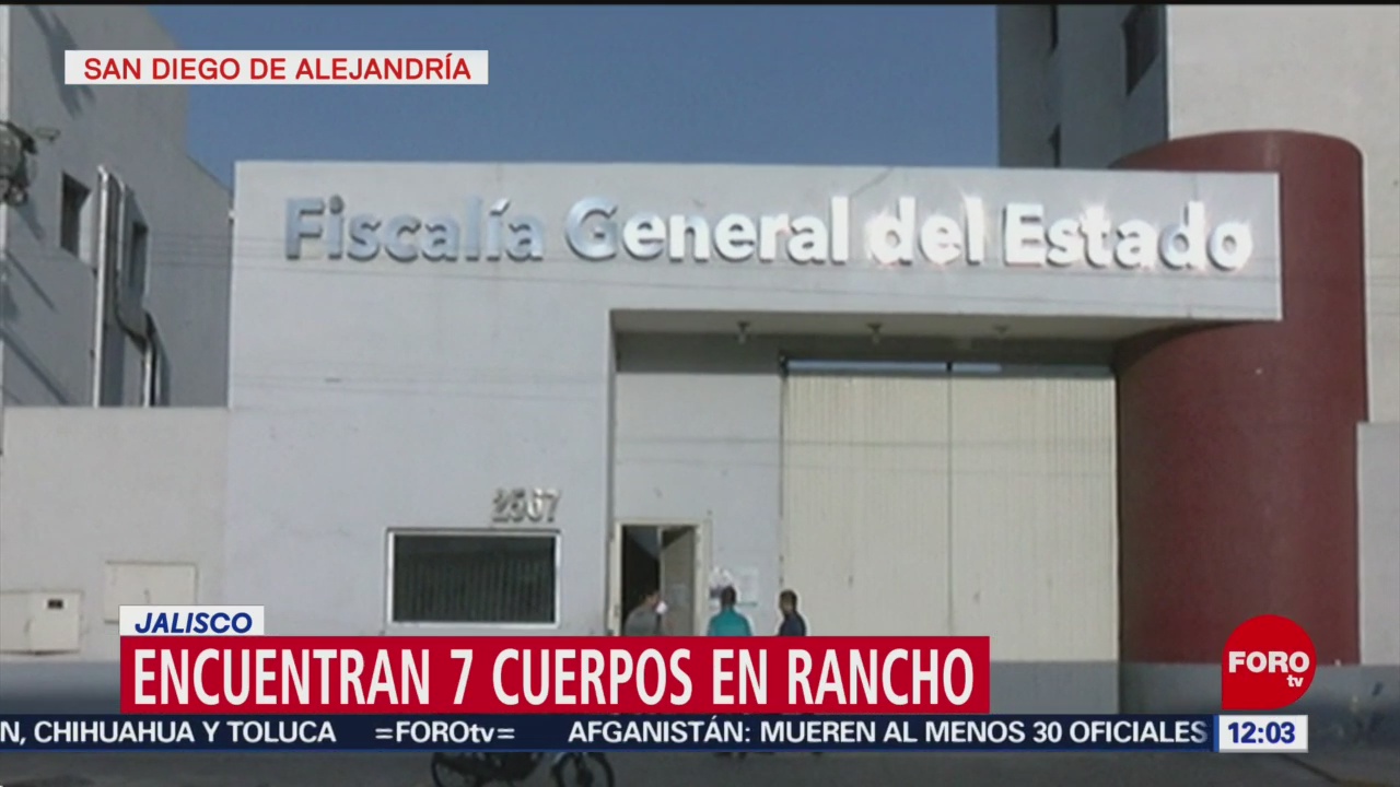 Encuentran 7 cuerpos en rancho de San Diego Alejandría, Jalisco