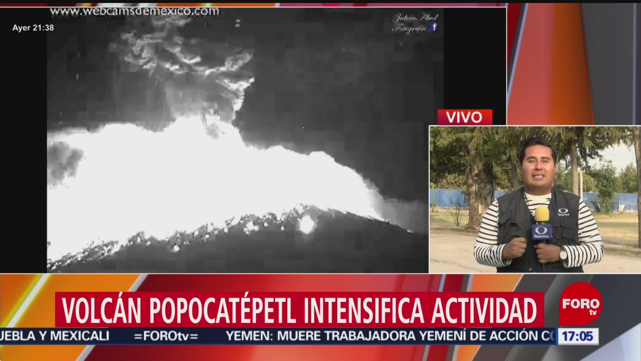 FOTO: Erupción del Popo no frena actividades cotidianas de la población