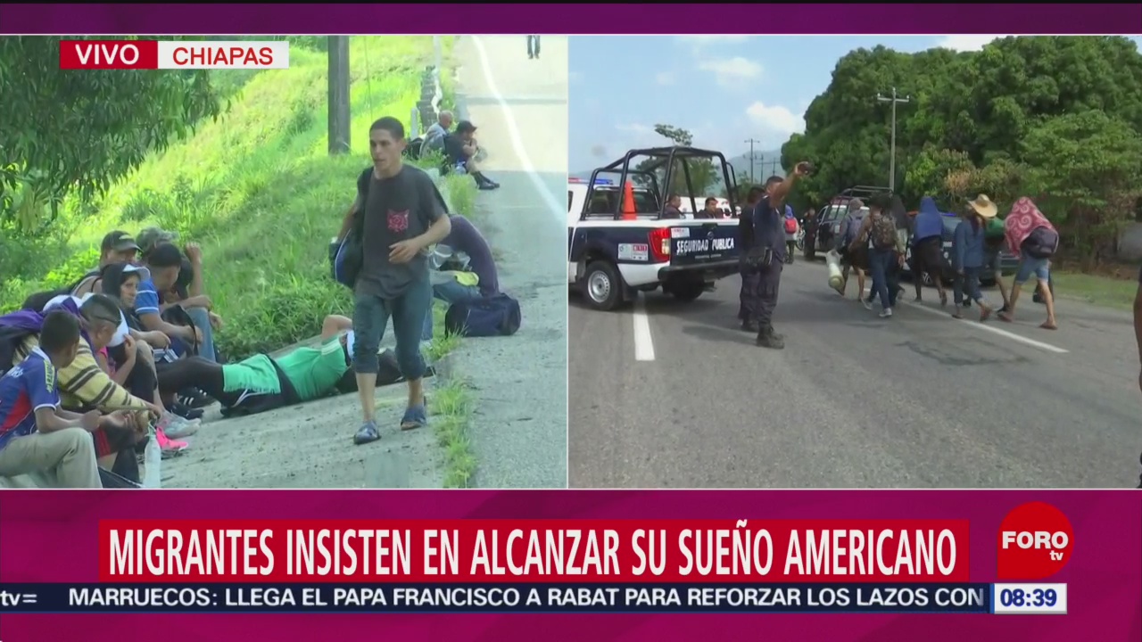 FOTO: Este domingo podrían encontrarse dos caravanas de migrantes en Chiapas, 30 Marzo 2019