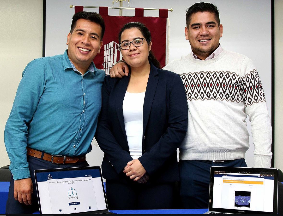 Foto: El sistema fue creado por Ximena Cortés, Isaac Aguirre y Sergio Martínez Ávila, alumnos de la Escuela Superior de Cómputo del IPN, el 17 de marzo de 2019 (Twitter @IPN_MX)